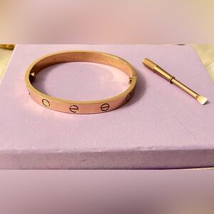 CARTIER LOVE BRACELET REGULAR SIZE 18 ROSE GOLD